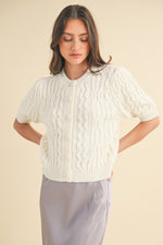 Cream Cable Knit Sweater