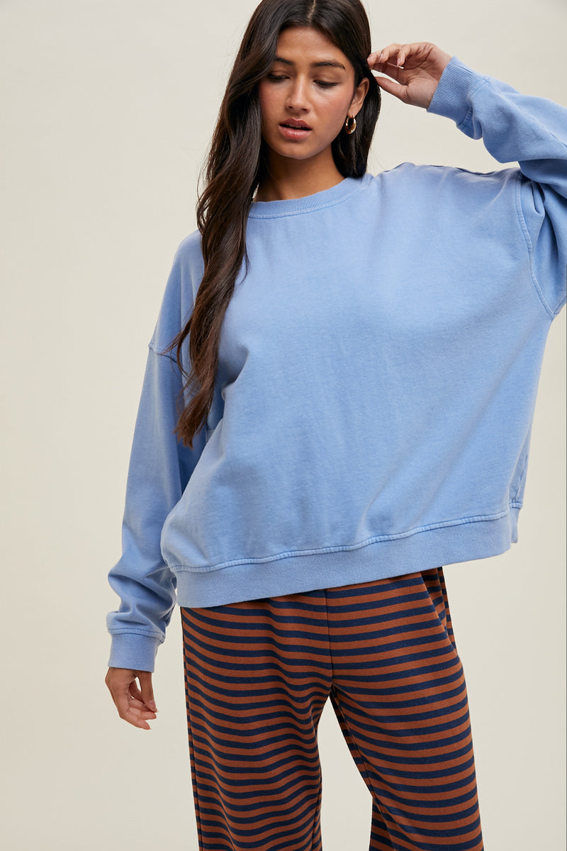 Washed French Terry Sweatshirt