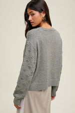 Pom Pom Charcoal Sweater
