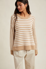 Taupe and White Multi Pattern