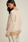 Taupe and White Multi Pattern