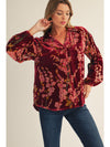 Burgundy Velevet Blouse