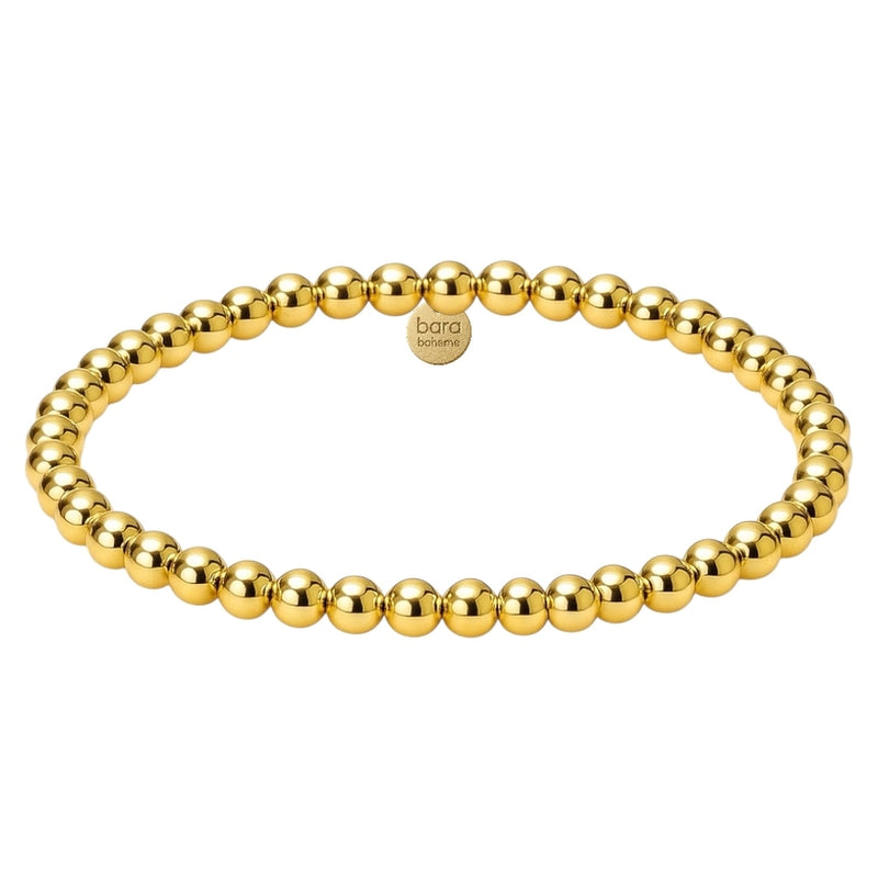 4MM Classic Ball Bead 14KG Filled Bracelet Waterproof