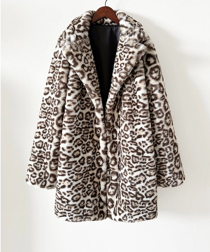 Leopard Print Midi Coat