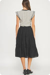 Edge Trim Striped Knit Dress