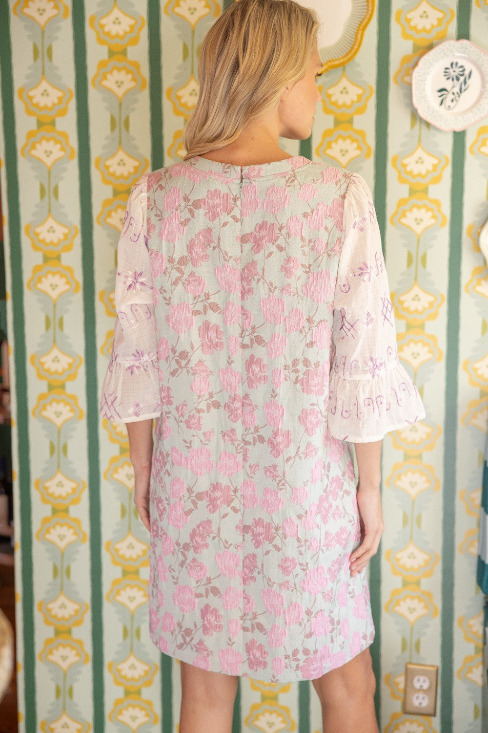 Floral Jacquard Dress