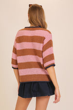 Striped Henley Sweater