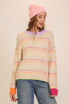 Pastel Polka Knit Rainbow Sweater