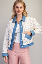 Denim Floral Jacket