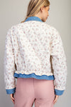 Denim Floral Jacket