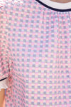Gingham Knit Pink Top