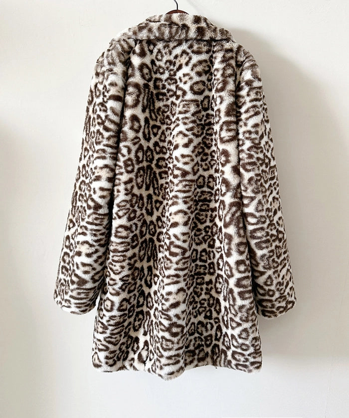 Leopard Print Midi Coat