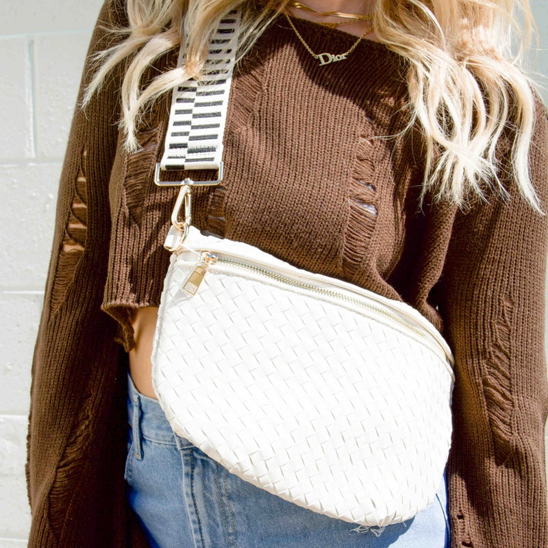 Westlyn Woven Bum Bag in Cream