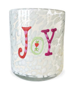 Joy Holiday Confetti Hand Painted Icon 12oz Candle