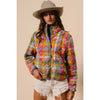Bleached Vintage Plaid Quilted Jacket