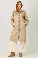 Twofer Hoodie Solid Coat