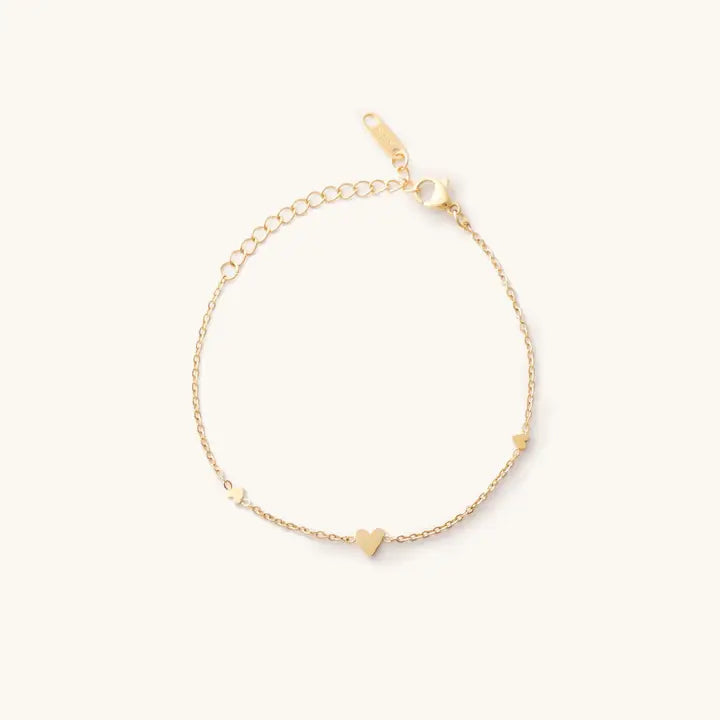 Alice Gold Heart Bracelet