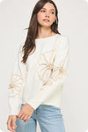 Ivory Floral Sweater
