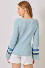 Powder Blue Henley Sweater