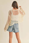 Crochet Knit Crop Cardigan