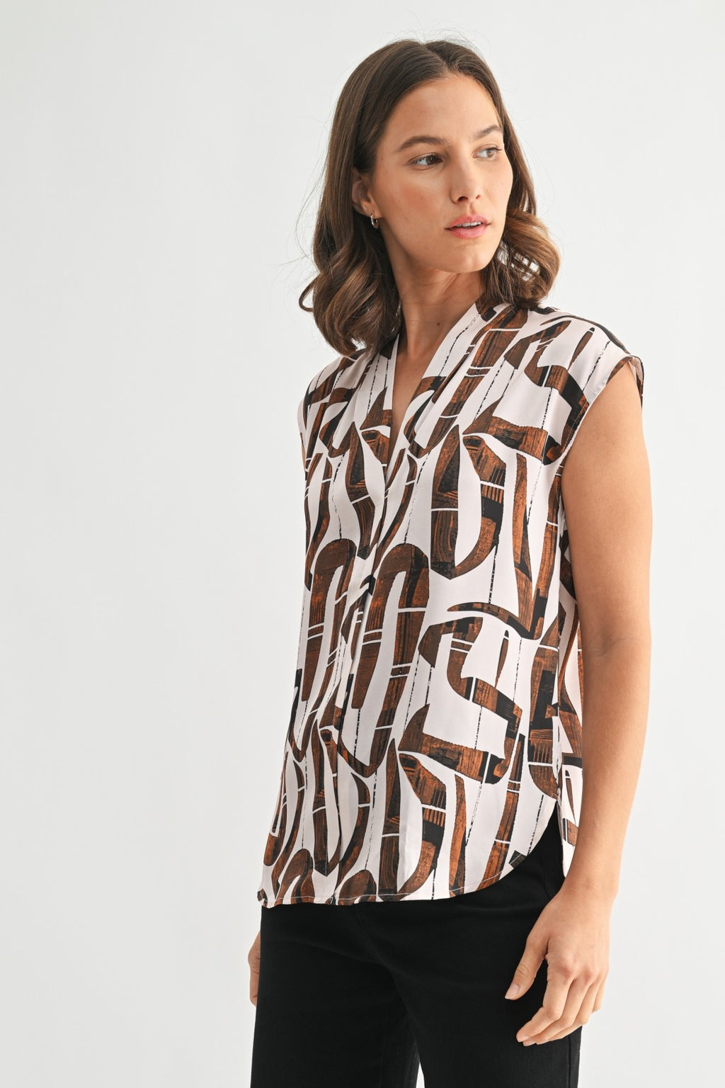 Geo Print Blouse