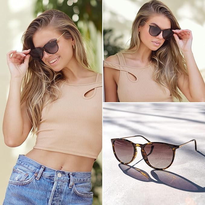 Drew Round Polarized Sunglasses