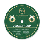 Mistletoe Wreath Holiday Confetti Icon 12oz Candle
