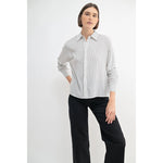 Ivory Black Striped Blouse