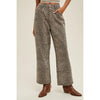 Wide Leg Straight Leopard Pants