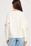 Ivory Floral Sweater
