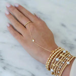 2mm + Solitaire | Hand-Ring Chain Anti-Tarnish Gold Filled