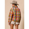 Bleached Vintage Plaid Quilted Jacket