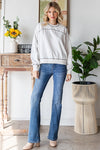 Crew Neck Sweatshirt With Contrast Stitching