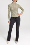 Olive Lace Mockneck Longsleeve Top