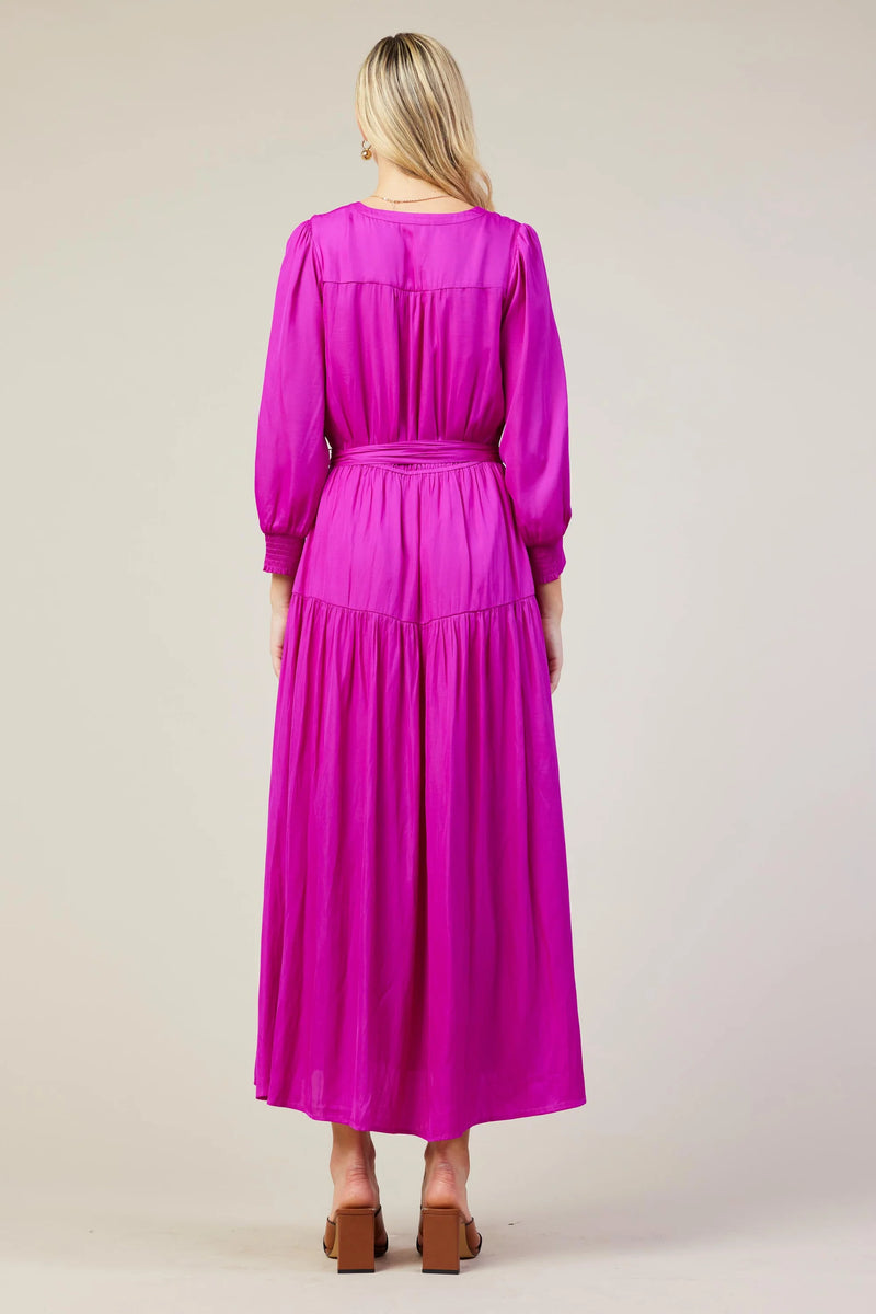 Orchid Button Front Maxi Dress