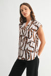 Geo Print Blouse