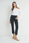 The Cropped Demi Flare in Black