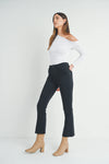 The Cropped Demi Flare in Black