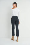 The Cropped Demi Flare in Black