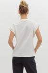 Braided Arm Top in White
