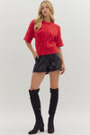 Crystal Accented Red Sweater