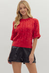 Crystal Accented Red Sweater