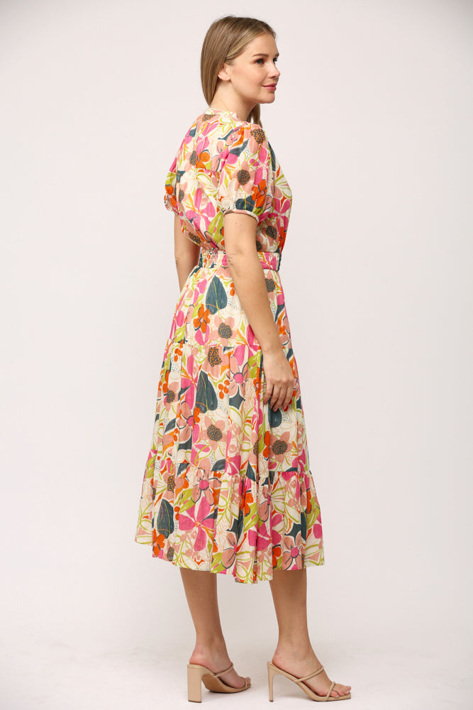 Floral Print Midi Dress