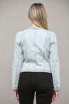 Denim Braided Trim Jean Jacket