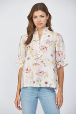 Pink Multi Ruffle Blouse
