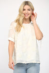 Off White Puff Sleeve Blouse