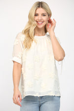 Off White Puff Sleeve Blouse