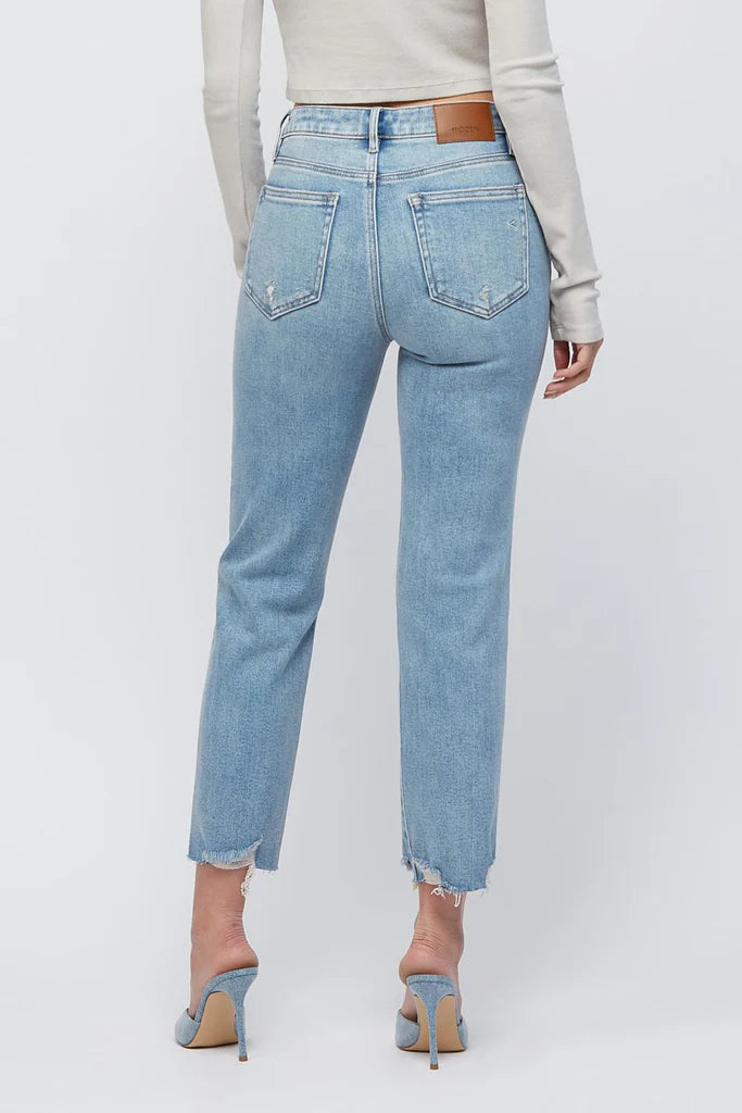 Tracey High Rise Cropped Straight Jean