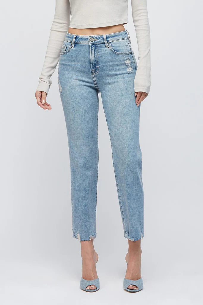 Tracey High Rise Cropped Straight Jean