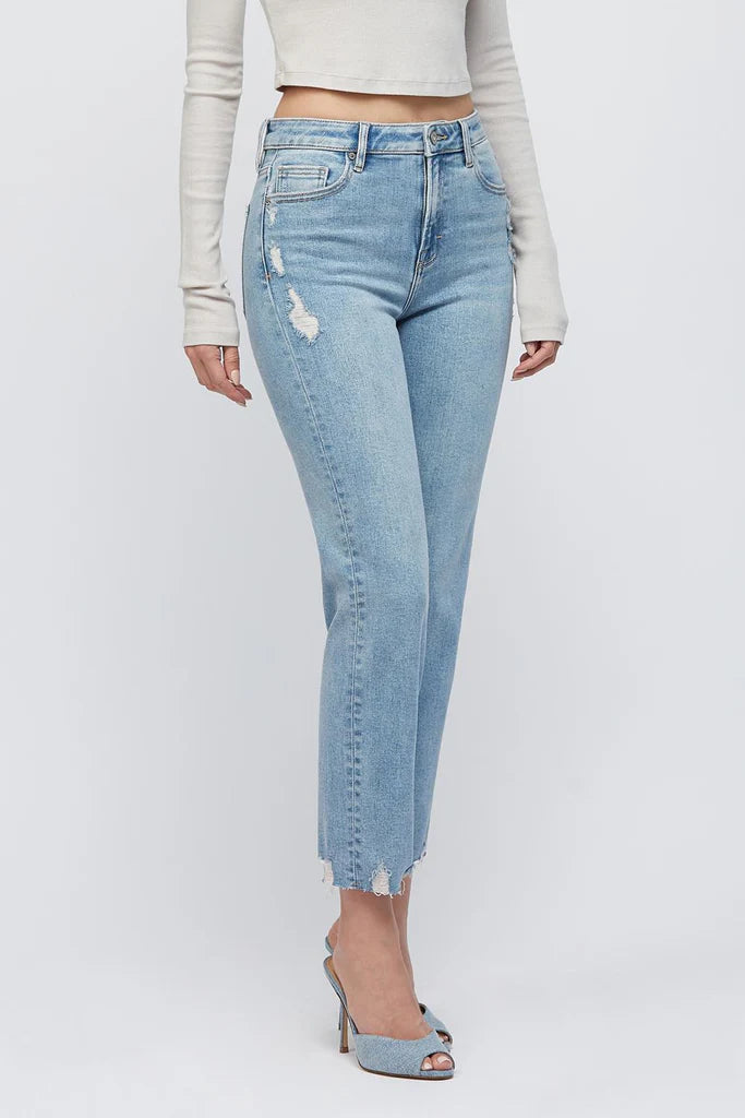 Tracey High Rise Cropped Straight Jean